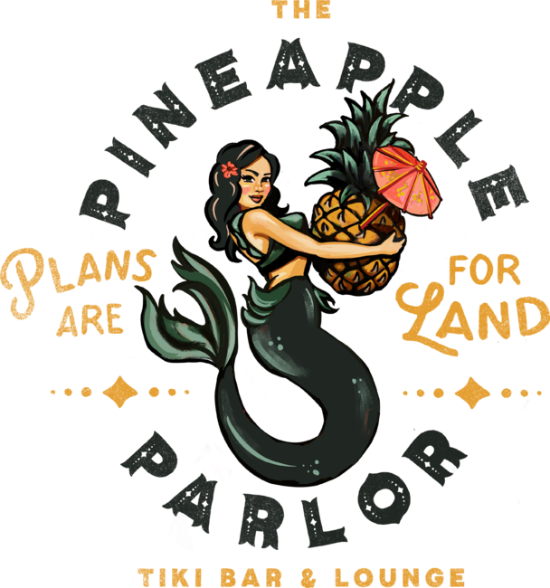 &quot;The Pineapple Parlor Tiki Bar &amp; Lounge&quot; Retro Mermaid Art by TheWhiskeyGinger