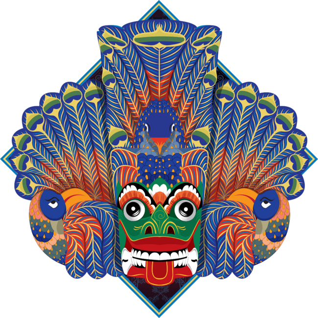 Sri Lankan Peacock Demon Mask