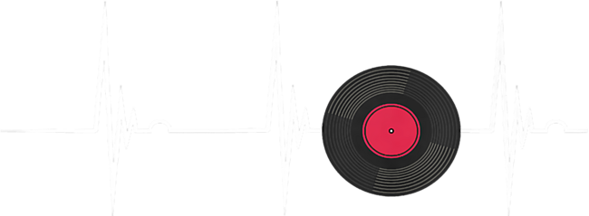 Vinyl Record Player Heartbeat by Mandala69