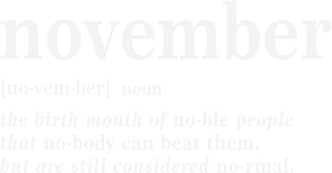November Definition Birthday Gift by Mukanev