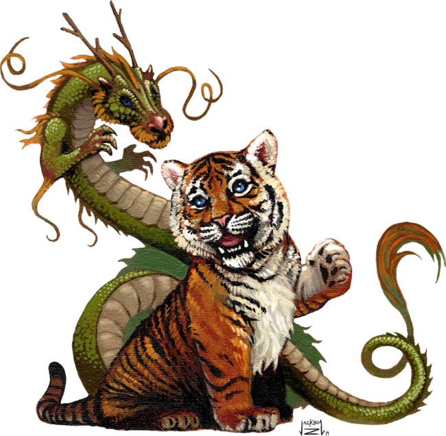 Tiger and Dragon by JacksonZiegler