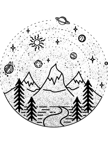 Space mountains by lithegraphic