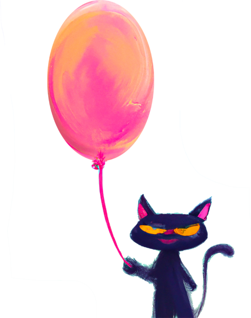 Cat with a balloon
