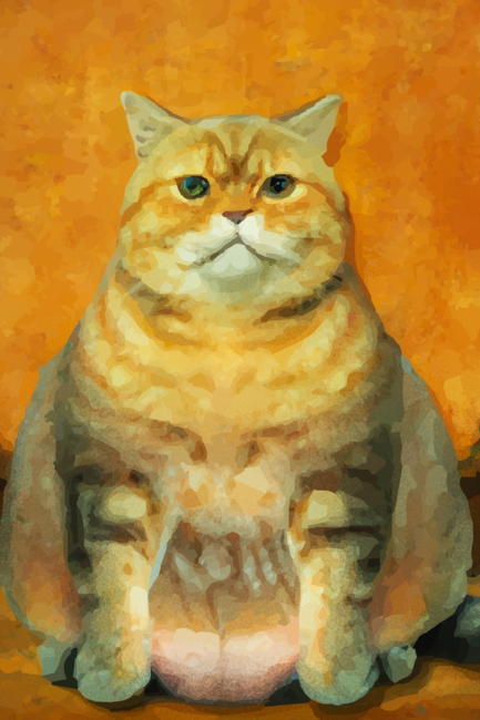 Chubby Orange Cat