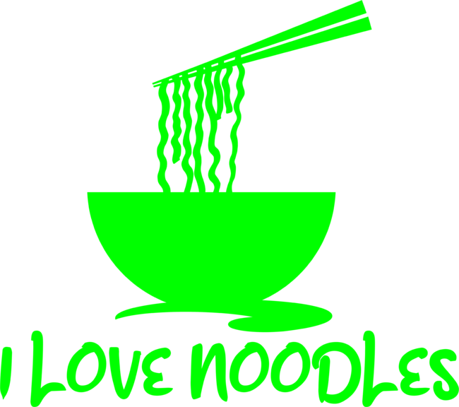 i love noodles green edition