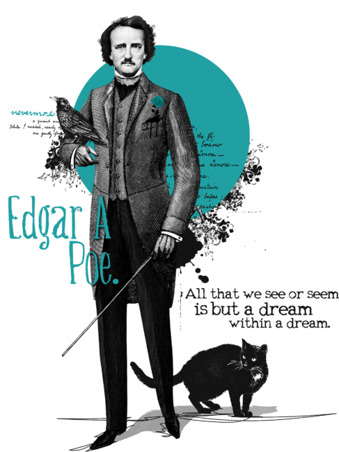 Edgar Allan Poe by Ikographik