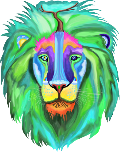 Psychedelic Nature of the Lion