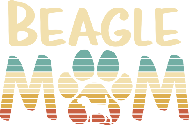 Beagle Mom - Cute Funny Retro Dog mom Gift