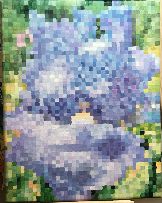pixilated flower