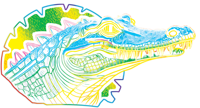 Neon Crocodile by RCMCreations
