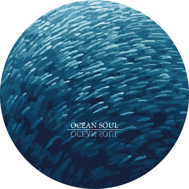 Abstract ocean soul geometric fish swarm