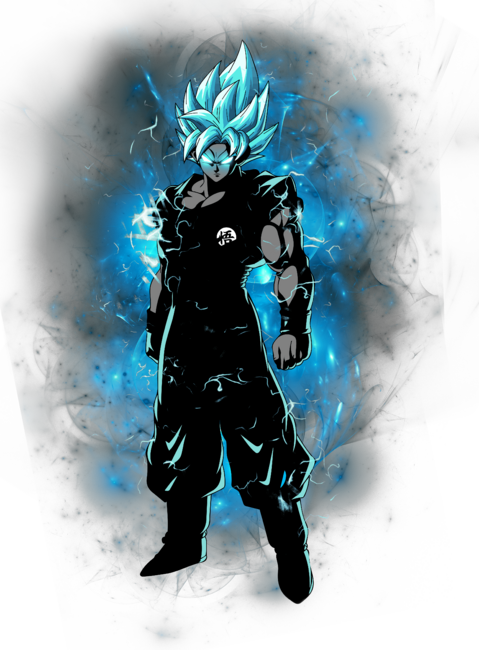 Legendary blue god aura warrior
