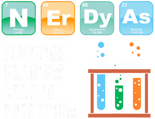 Nerdy As F  Funny Chemistry Science Teacher Student T Shirt