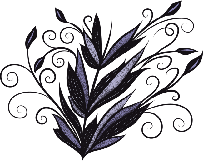 Gothic plant floral swirl and flourish nature lover