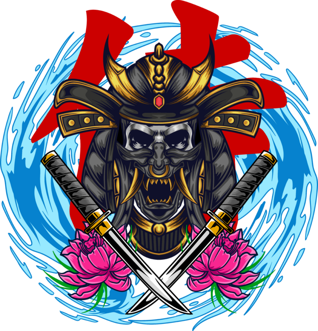 Samurai Skull Illustration 05