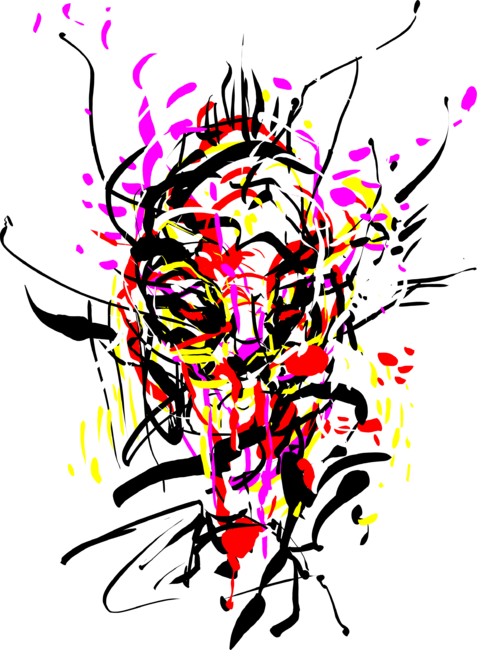 Loki -abstract horror face by nikosmos