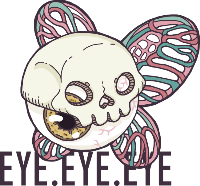 Eye Skull Butterfly by KayIllustrations