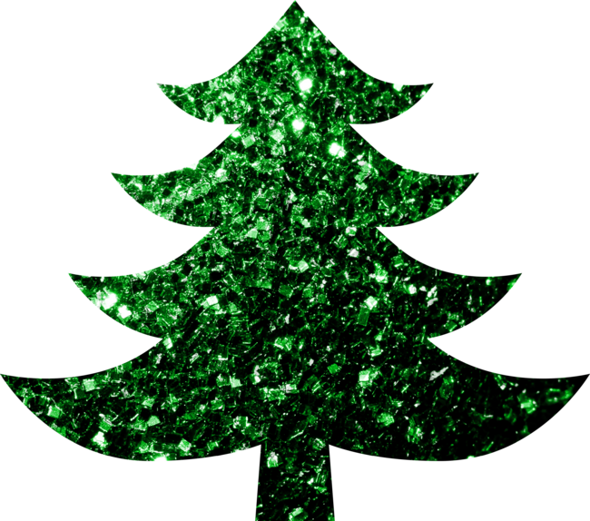 Sparkly Christmas tree green faux sparkles holiday winter season by PLdesign
