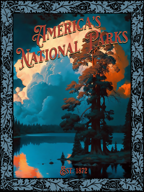 Vitage National Parks Poster