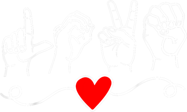 Love Sign Language Teacher ASL Valentine's Day T-Shirt by Kayochine