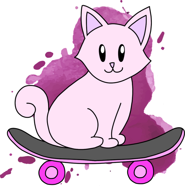 Pink Skater Cat by pakovalor