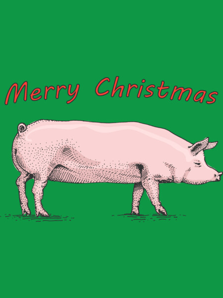 Pig Christmas, Funny Pig Christmas by Snasstudios