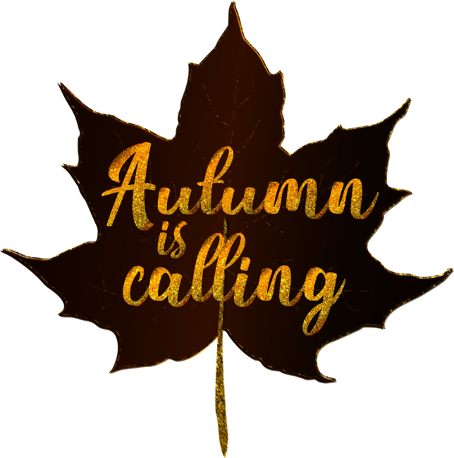 Autumn is Calling Glitter Leaf
