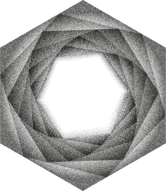 hexagon stipple