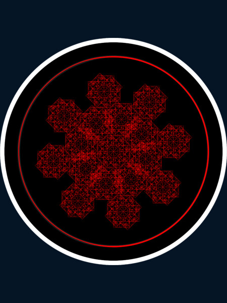 A flower of geometric blood - circular logo