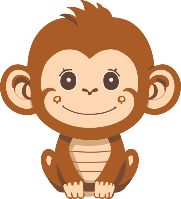 Cute baby Monkey smiling
