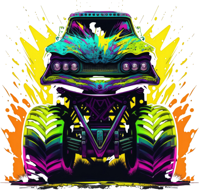 Monster Truck Colorful by AgeOfWords