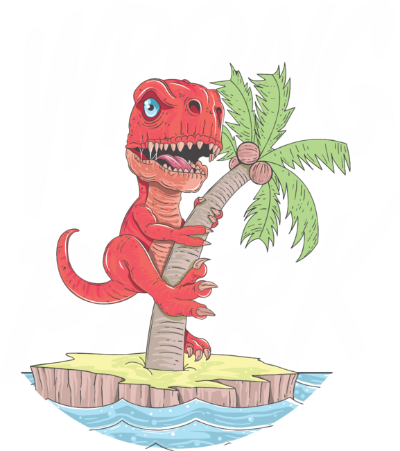 Funny t rex dinosaur wrong park