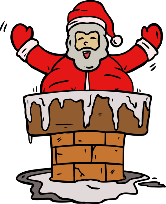 Happy Stuck Santa