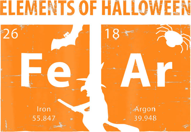Elements Of Halloween Tee (FeAr) Periodically by Luckyst
