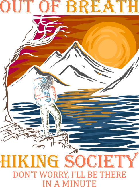 Out Of Breath Hiking Society by pikashop