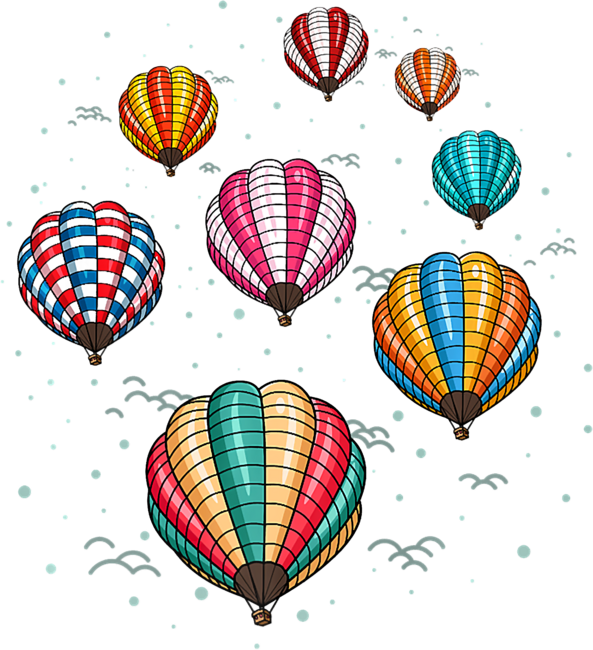 Hot air balloons  T-Shirt by ArtsByAsia