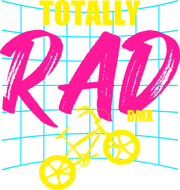 BMX Totally Rad 1980's Retro Vintage Bmx Bike Radical Bicycle by InspiredImages