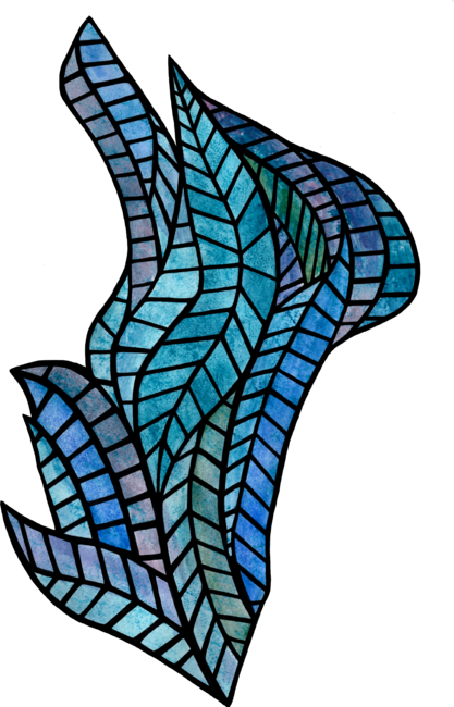Blue Geometric Mosaic