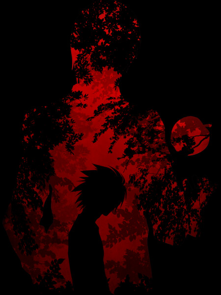 Geniuses (red forest silhouette) | Double exposure manga