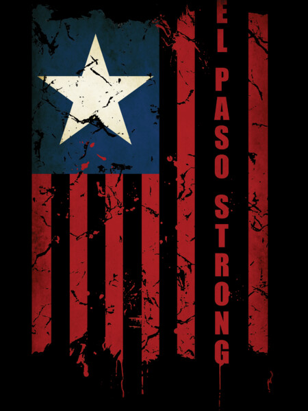 El Paso strong T-shirt - #ElPasoStrong - Vintage Texas USA flag