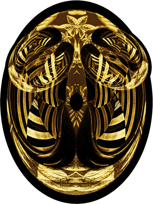 Gold abstract face