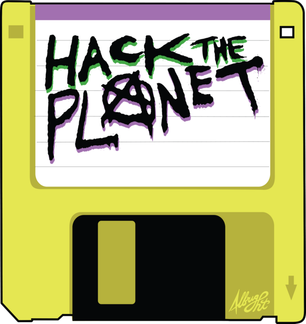 Hack The Planet Floppy Disk