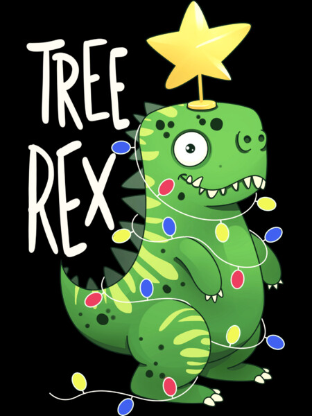 Christmas Tree Rex T-Rex Christmas Tree Dinosaur by sebastion