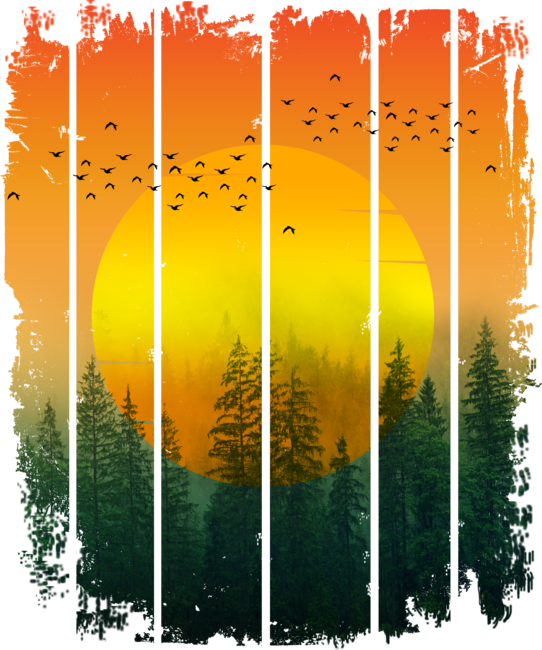 FOREST SIMPLE SUNSET by punsalan