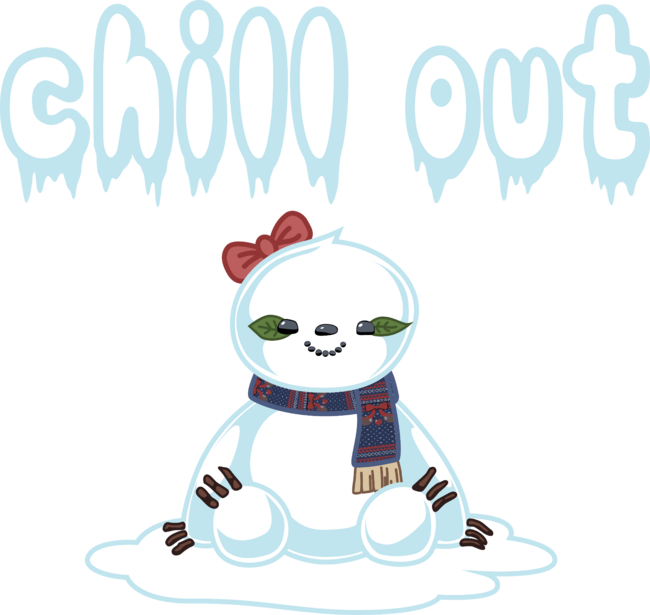 Snow Sloth says Chill Out