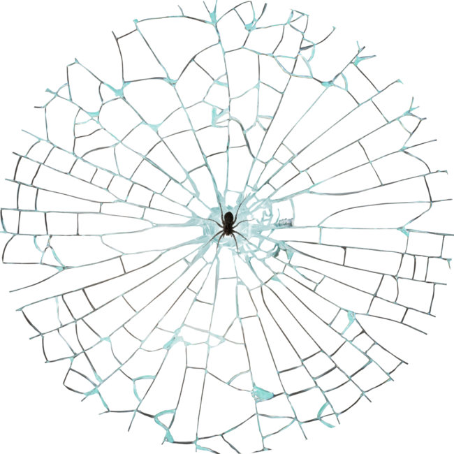 Shattered Glass Spider Web