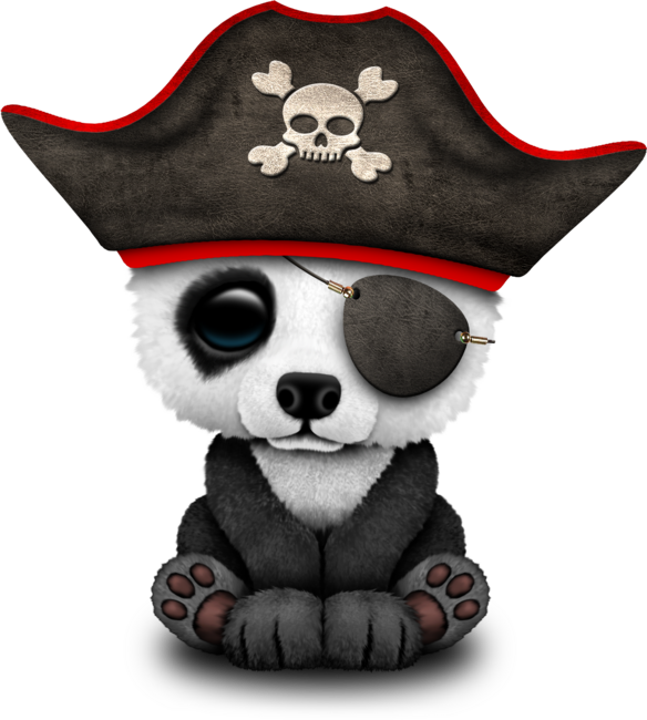 Cute Baby Panda Pirate