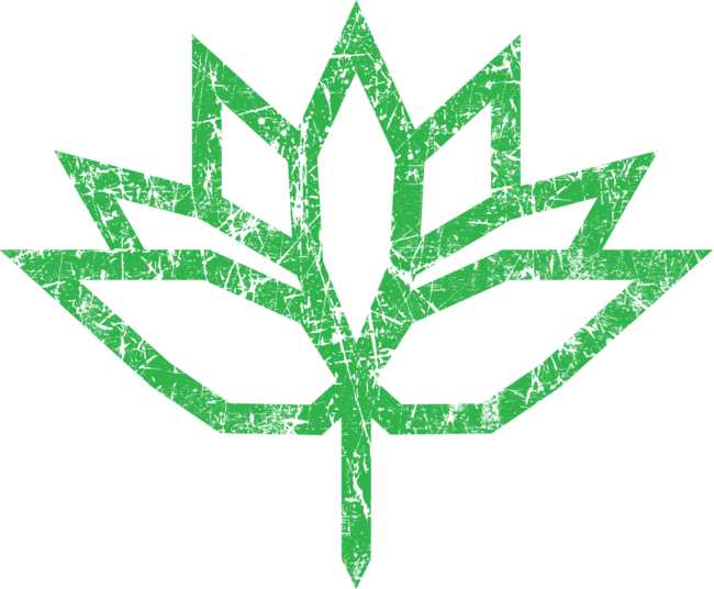 Vintage Green Lotus Flower Star