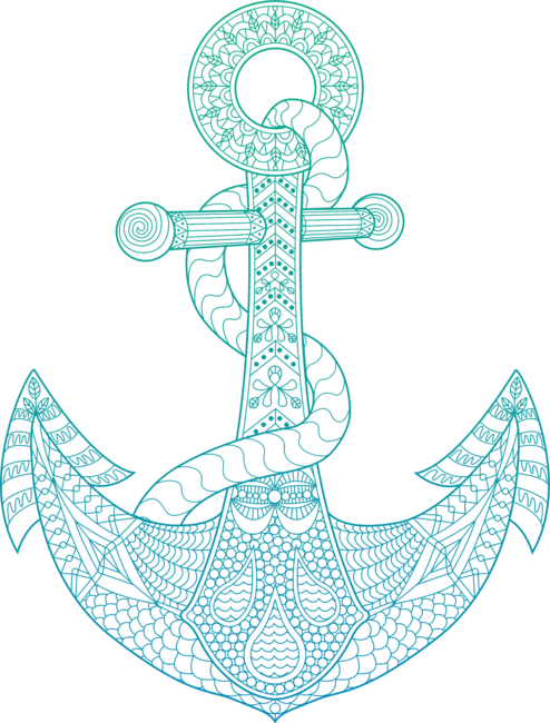 Color Me Anchor - Sea Blue Ombre