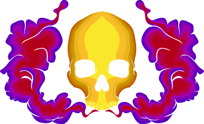 Skull Smoke Red